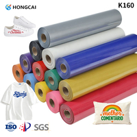 HONGCAI Easy Weed Guangzhou Vinilo Termoadhesivo de Alta Calidad para Transferencia por Grabado, Película de PVC 61CMX*25M, Venta al por Mayor