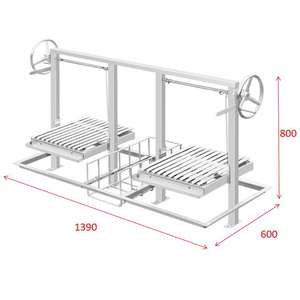 Parrilla Argentina <span class=keywords><strong>de</strong></span> Carbón para Barbacoa al Aire Libre <span class=keywords><strong>de</strong></span> <span class=keywords><strong>Acero</strong></span> <span class=keywords><strong>Inoxidable</strong></span>, Parrilla Estilo Santa María, Éxito <span class=keywords><strong>de</strong></span> Ventas - Product Image 3