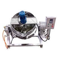 Ensemble de marmites de cuisson électriques en acier inoxydable 304 pour soupes et bouillies, avec composant de moteur d'agitation pour usine de produits laitiers