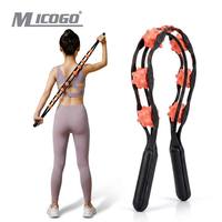 Sangle de massage manuelle portable Micogo avec rouleaux à picots pour thérapie des points de pression profonds et soulagement musculaire