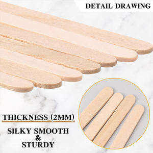 Agitadores de cóctel de madera de abedul grueso Natural 5,5 envueltos individualmente biodegradables de 100% pulgadas Premium - Product Image 3