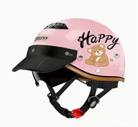 Casque de moto ouvert rétro vintage unisexe en ABS pour scooter