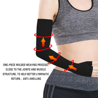Manchon de compression respirant pour le bras, pour lymphœdème, avec insert en silicone, 20-30 mmHg, soutien post-mastectomie