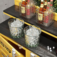 Meubles de restaurant style industriel en métal, très demandés : buffet, comptoir de bar rétro, armoire de rangement pour salle à manger, salon, hôtel, usage commercial