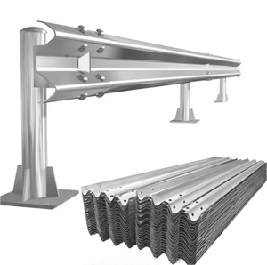 Rambarde d'autoroute Crash Barrier avec accessoires de poutres en W Mesures de <span class=keywords><strong>s</strong></span>écurité en acier galvanisé revêtu de zinc pour les autoroutes - Product Image 1