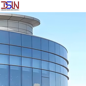Modern Modular Fireproof & Insulating Tempered Glass & Aluminium <b>Curtain</b> Wall for Office Buildings Hospitals Direct Manufacturer - Product Image 2