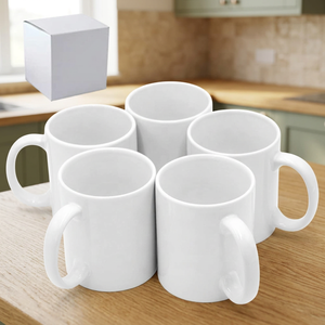 Ceramic Coffee <b>Mug</b>, Sublimation <b>Mugs</b>, 11oz White Coffee <b>Mug</b>, with Packing <b>Box</b>, Machine Washable, Lightweight Bright Porcelain - Product Image 1