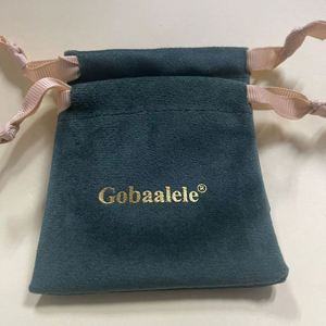 Custom Logo Luxury Double-sided Soft Velvet Drawstring Bag for Ring Earring Necklace Packaging Small Jewelry Pouch - Product Image 2