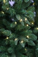 Arbre de Noël en épicéa dense pré-éclairé ZHUOYI avec lumières LED chaudes (8 effets) Matériaux PE/PVC Support en métal