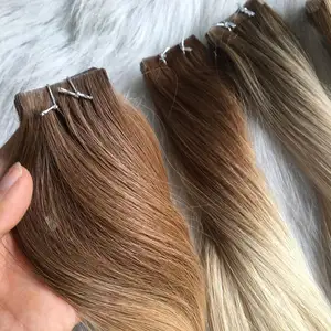 Profession elle Salon Label Injected Tape Haar verlängerung Nagel haut ausgerichtet Jungfrau Haar Großhandel Jungfrau Haar Anbieter
