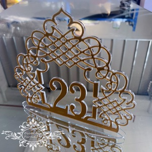 Clear Acrylic Wedding <strong>Table</strong> Number <strong>Top</strong> <strong>Table</strong> <strong>Decoration</strong> for Events and Parties - Product Image 1