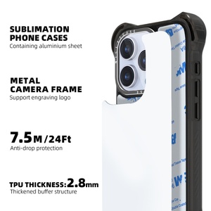 Coques de téléphone 7,5M anti-choc à transfert thermique TPU compatibles avec la recharge sans fil, sublimation 2D pour iPhone 12 13 14 15 16 Pro Max - Product Image 3
