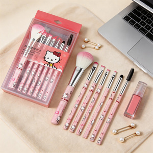Set di 7 Pennelli da Trucco in Fibra Sintetica con Manico in Plastica, Strumento Cosmetico Kawaii <span class=keywords><strong>per</strong></span> Ombretto - Product Image 4
