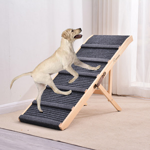 Rampe pour animaux de compagnie en bois, hauteur réglable, antidérapante, escalier pliable pour chiens, meubles pliants pour animaux de compagnie d'intérieur - Product Image 1
