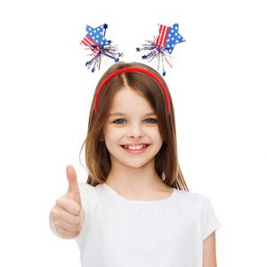 Patriotic 4th of July American Flag Cloth & <b>Plastic</b> <b>Headband</b>-Brand Party Decoration - Product Image 3