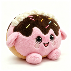 ตุ๊กตาแกะโดนัทแบบกำหนดเอง, ตุ๊กตาแกะโดนัท, ตุ๊กตาโดนัทโรยน้ำตาล, ตุ๊กตาแกะอาหารสีชมพู, ตุ๊กตาสัตว์รูปเบเกอรี่ - Product Image 4