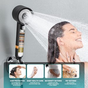 Portable Multifunctional High-Pressure Filter <b>Shower</b> Head with Triple Spray Easy Installation Handheld Bathroom <b>Shower</b> Head - Product Image 6