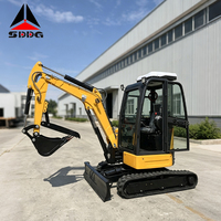 Excavator Mini China Harga Murah Excavator 3.5 Ton Mini Excavator Loader Kecil Buatan Cina