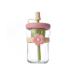 Infusore di tè di fantasia Premium 500ml <span class=keywords><strong>per</strong></span> bambini acqua Sippy <span class=keywords><strong>tazza</strong></span> di vetro bicchiere <span class=keywords><strong>per</strong></span> le donne 16oz succo di Matcha caffè sistper bottiglia con paglia - Product Image 4