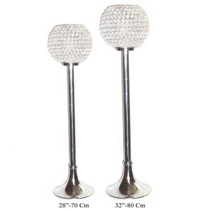 Centre de table décoratif haut fait main pour mariage, hôtel, restaurant, style luxueux, porte-bougie en cristal et diamant - Product Image 2