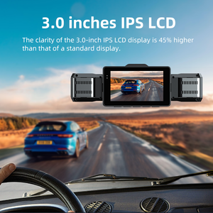 מצלמת דרך 3.0 אינץ' WIFI 1080P+480P עם <span class=keywords><strong>4</strong></span> ערוצים, צילום ימני, שמאלי ואחורי, <span class=keywords><strong>DVR</strong></span> קופסה שחורה עם ראיית לילה לניהול ציי רכב - Product Image 2