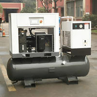 Compresseur d'air rotatif industriel à vis 7,5 kW 8 bars refroidi par air avec moteur et sécheur à entraînement direct