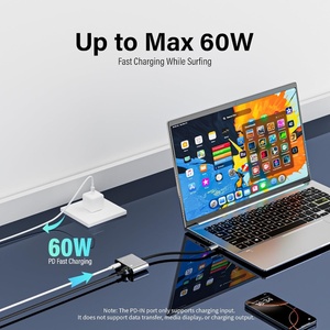 2 trong 1 USB C để RJ45 LAN Ethernet <span class=keywords><strong>network</strong></span> <span class=keywords><strong>Adapter</strong></span> 2.5Gbps với loại C 100W PD sạc cổng cho iPhone Pad thiên hà Máy Tính Xách Tay <span class=keywords><strong>PC</strong></span> - Product Image 6