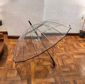<span class=keywords><strong>Parapluie</strong></span> personnalisé OEM ODM à 16 baleines, entièrement <span class=keywords><strong>transparent</strong></span> en plastique POE, avec bordure renforcée, manche long droit, résistant au <span class=keywords><strong>vent</strong></span> - Product Image 2
