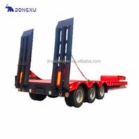 80 tonnes étape pont 13M Lowboy Lowbed bas lit garçon machines semi-remorque pelle utilitaire camion remorques