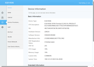 Módem Óptico Gpon de Bajo Precio con Doble Banda de Frecuencia, Fibra Óptica, 4GE, USB, 2.4G, 5G, AX3000, WiFi6, ONU/Router - Product Image 6