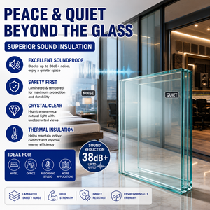 <span class=keywords><strong>Vidrio</strong></span> Acústico Laminado, <span class=keywords><strong>Vidrio</strong></span> Templado de Seguridad Insonorizante, <span class=keywords><strong>Vidrio</strong></span> de Aislamiento Acústico para Edificios, Hoteles, Oficinas y Estudios de Grabación - Product Image 1