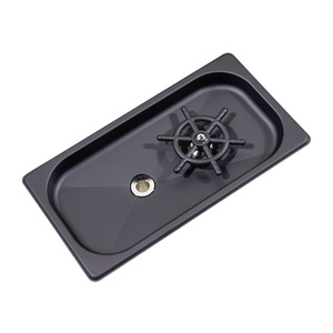 Weike BR612-2 Rinse-gobelets de comptoir portable moderne et durable en acier inoxydable pour café, à activation par pression - Product Image 1