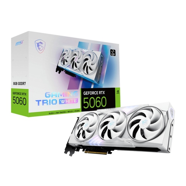 Brand New for RTX5060 8G GAMING TRIO WHITE Gaming Graphics Card with 128-bit Interface for Desktop PC