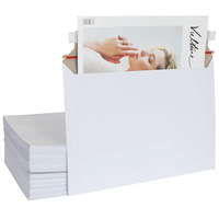 Blanc plat grande enveloppe enveloppes papier 12*18 auto joint rigide épais écologique imprimé carton enveloppe emballage