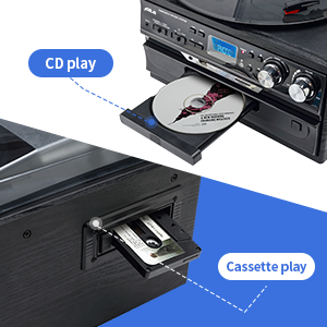 Vintage Hi-Fi System with Magnetic Cartrige <strong>Record</strong> <strong>Player</strong> Vinyl Blue Tooth Turntable Lp Vinyl <strong>Player</strong> Stereo Bookshelf <strong>Speakers</strong> - Product Image 4