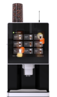 Machine à café commerciale entièrement automatique avec écran tactile de 17 pouces, lecteur de pièces, billets et cartes
