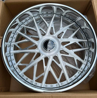 Jantes RCSR personnalisées 5x115 5x120 5x127 5x114.3 à déport profond 16-26 pouces, forgées, à grand rebord, chromées brossées pour Chevy Oldsmobile