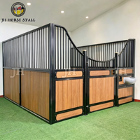 Produits équestres modulaires JH, cloisons en panneaux de bois, diviseurs pour écuries, boxes à chevaux préfabriqués