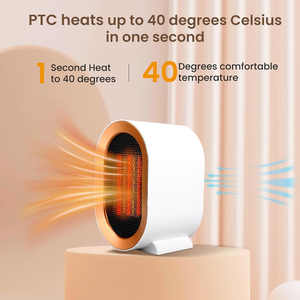 Ventilateur chauffant infrarouge sans pales portable 500W pour usage domestique, chauffe-air électrique avec élément chauffant PTC et protection contre la surchauffe, en plastique - Product Image 3