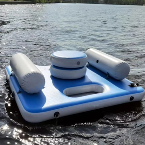 Piattaforma Galleggiante Gonfiabile per Sport Acquatici con Tavolo, Pontone per <span class=keywords><strong>il</strong></span> Tempo Libero - Product Image 1