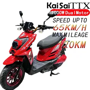 Top Supplier New Style Dual Motor Elektro Motorcycle 1000w Ckd 2 Wheel Mobility Electric Scooter Powerful Adult Ebike With Pedal