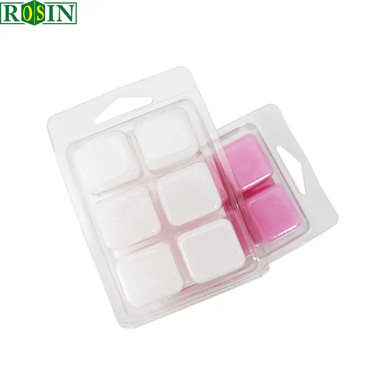 Disposable 6 Container Plastic clam shell For Wax Melt Packaging
