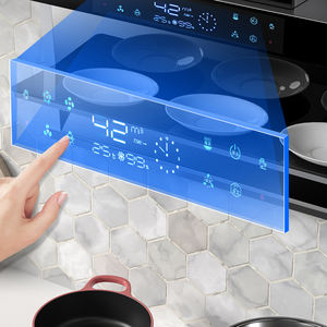 Supporto a parete personalizzato cucina grande ventosa piano cottura superiore laterale aspiratore doppio ventaglio nero 24 36 pollici cappa gamma - Product Image 2