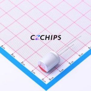 ตัวเก็บประจุแบบแข็ง H2471M035E130RL แบบ Through-hole (THT), ขนาด D10xL13 มม. 470uF 20% 35V โพลีเมอร์ - Product Image 1