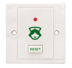Panneau de réinitialisation de tête de lit MEC-203 (impression infirmière) – Lumière rouge allumée lorsqu'il est activé – Carte de commande intégrée – Alimentation DC 12V - Product Image 1