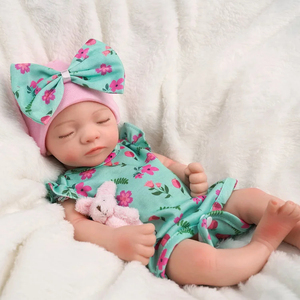 Poupée Reborn Bébé Fille Adorable Aurora 12 pouces Babeside, Modèle en Silicone Platine de Haute Qualité, Poupée Souple en Silicone Intégral, Mini Jouet, Poupée de Mode - Product Image 4