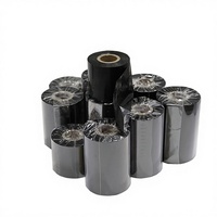 Pita Resin Lilin Premium TTR TTO 110mm X 70m Bahan PET Kompatibel untuk Printer Label Mesin Ketik 24mm