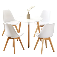 Offre Spéciale petite table à manger moderne ensemble 4 chaises Table à manger ronde bon marché avec 4 chaises pour restaurant