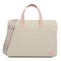 Bolso de Mano para Computadora Portátil, Ligero, Resistente a Impactos, con Capa de Airbag, Gran Capacidad, Impermeable, Tipo Maletín, con Correa para Hombro