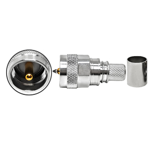 UHF PL-259 Male EZ Crimp Connector For LMR400 Cable Solderless For HAM Radio Base Station Antenna